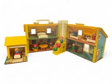 1969 Fisher-Price Play Family House w/ People and Accessories