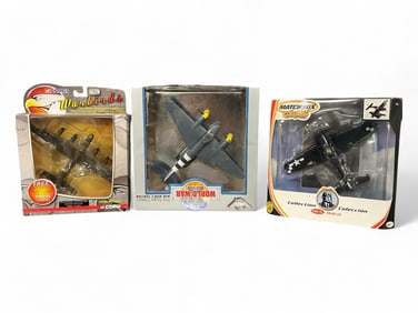 (3) Military Die-Cast Airplanes 1:64 Scale