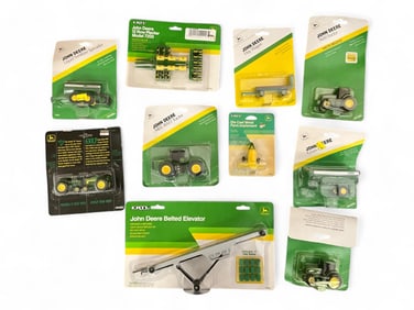 (10) John Deere Die-Cast by Replicas by ERTL, 1/64 Scale