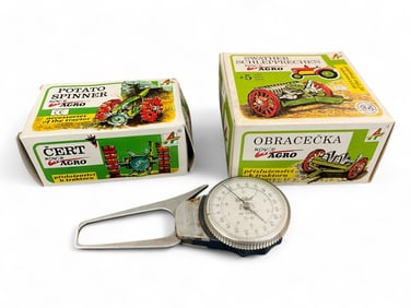 (3) German Kroeplin ODI 70 Gauge & Metal Tractor Accessories