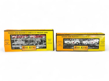 (2) Rail King by MTH Electric Trains Tough and Rugged O and O27 Freight Cars
