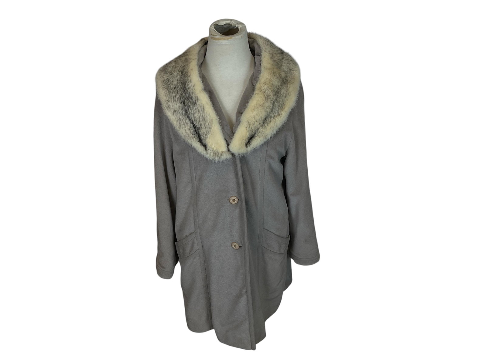 Cozy Velvet Jacket with Rabbit Fur Collar (1 of 7)