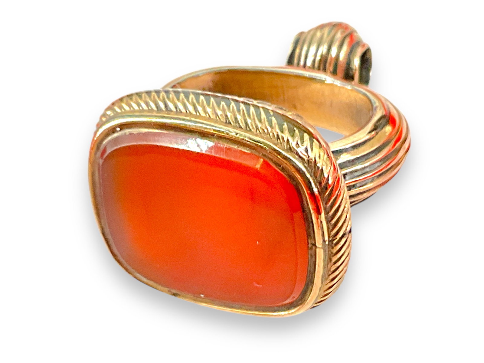 Antique Fob Charm/Pendant w/Carnelian Bottom (1 of 4)
