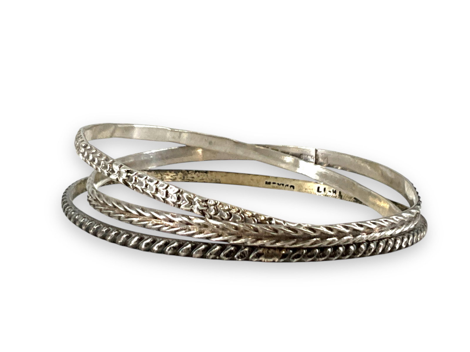 Three Sterling Silver Bangles (1 of 5)