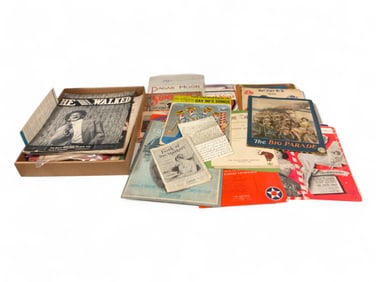 Vintage Sheet Music and Programs (50+) including "Sometime" Signed by Eloise Hughes