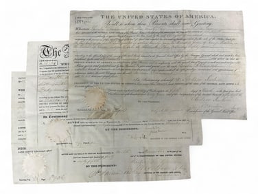 Land Grant Certificates on Parchment (3)