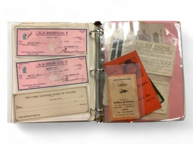Scrapbook Full of Vintage Licking County, OH Advertising & Memorabilia