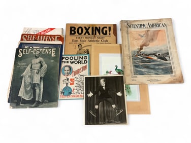 Misc Magazines including several "Self-Defence" and "Scientific American" Height range 12" to 14"