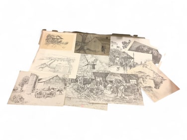 Limited Edition Prints (14) and an Original Drawing by Leslie Cope