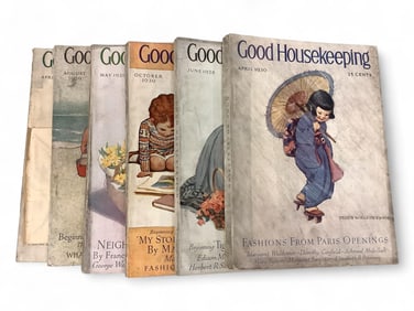 Lot of 6 Good Housekeeping Catalogs 1928 - 1930 8.5"W x 11.5"L x .75"D