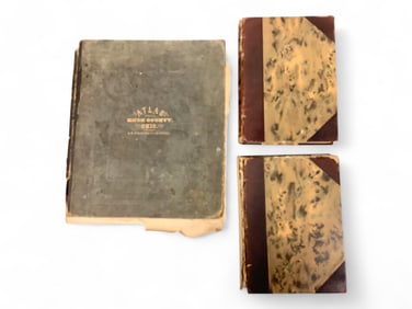 Knox County, Ohio Atlas and Vol I and II of Past and Present of Licking County Height range .75" to