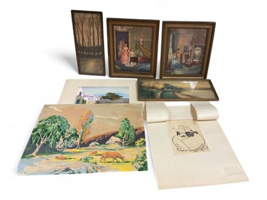 Vintage Art Work to include Water Color by H. Killworth