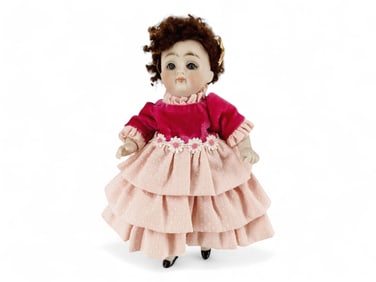 German All Bisque Girl Marked "158".