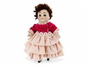 German All Bisque Girl Marked "158".