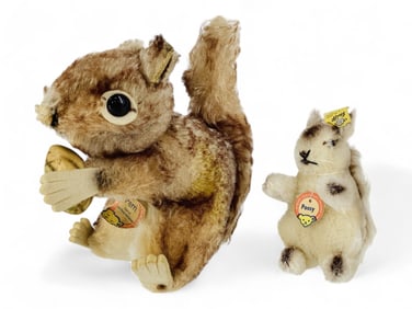 2 Steiff Squirrels