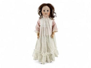 Unusual Bisque Socket Head Doll marked "Mignon".