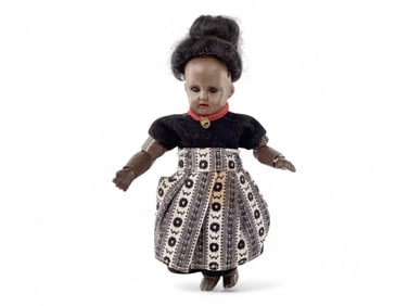 German Black Bisque Socket Head Girl