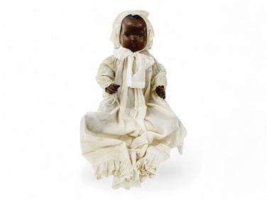 Armand Marseille 351 black bisque socket head baby.