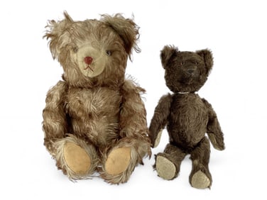 (2) Vintage Mohair Teddy Bears.
