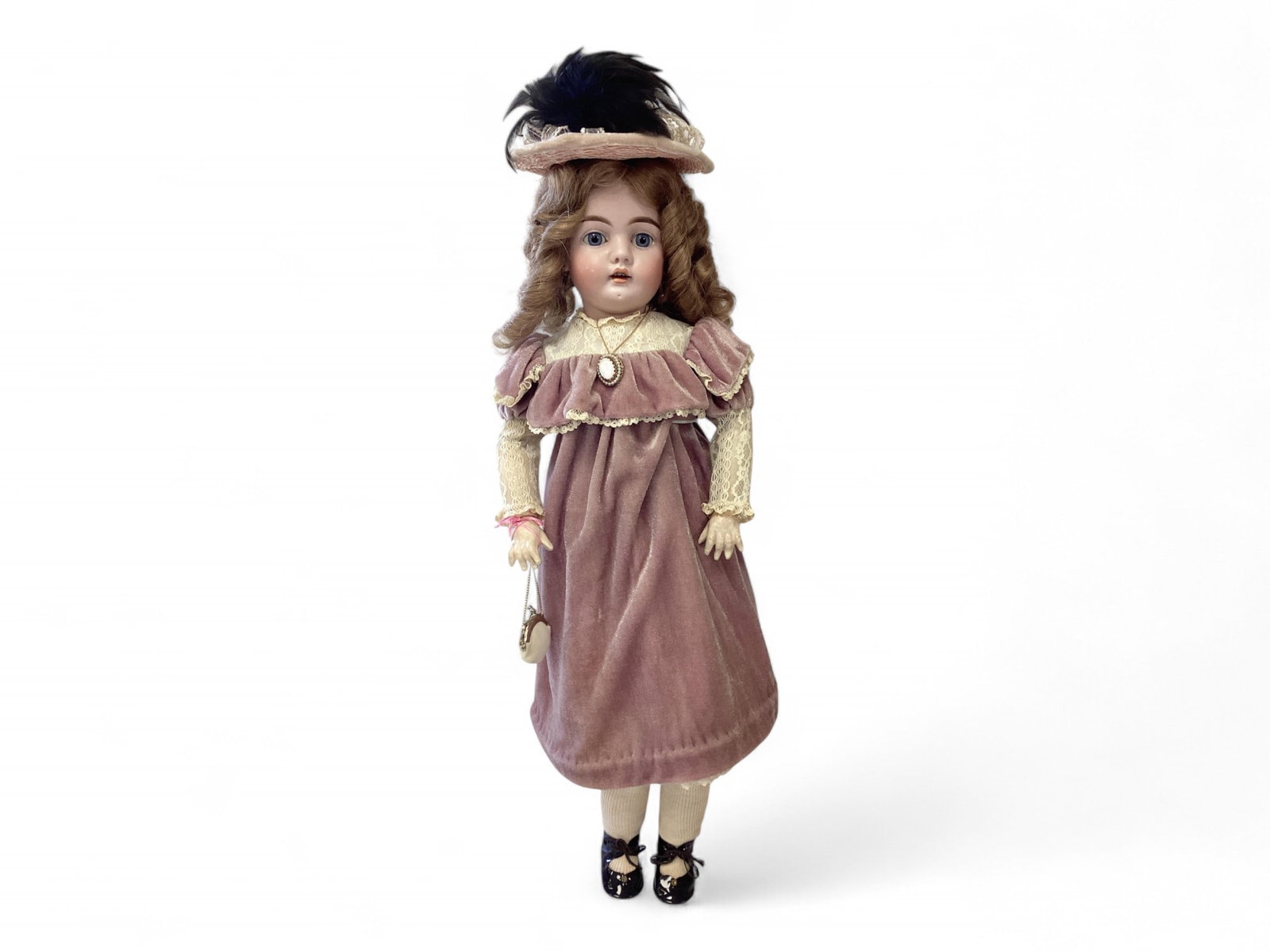 24" Bahr & Proschild 394 Bisque Socket Head Child: 24" Bahr & Proschild 394 Bisque Socket Head Child Bisque has small paint rubs on right cheek (see photos). No chips or cracks. Sleep eyes with painted upper & lower lashes, open mouth with teeth, chin