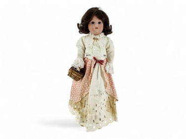 16" Weifel & Co. Bisque Shoulder Head Doll