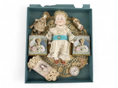 German all-bisque doll in Presentation Box.