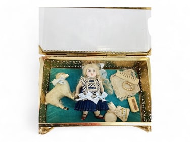 German All-Bisque Doll in Presentation Box.