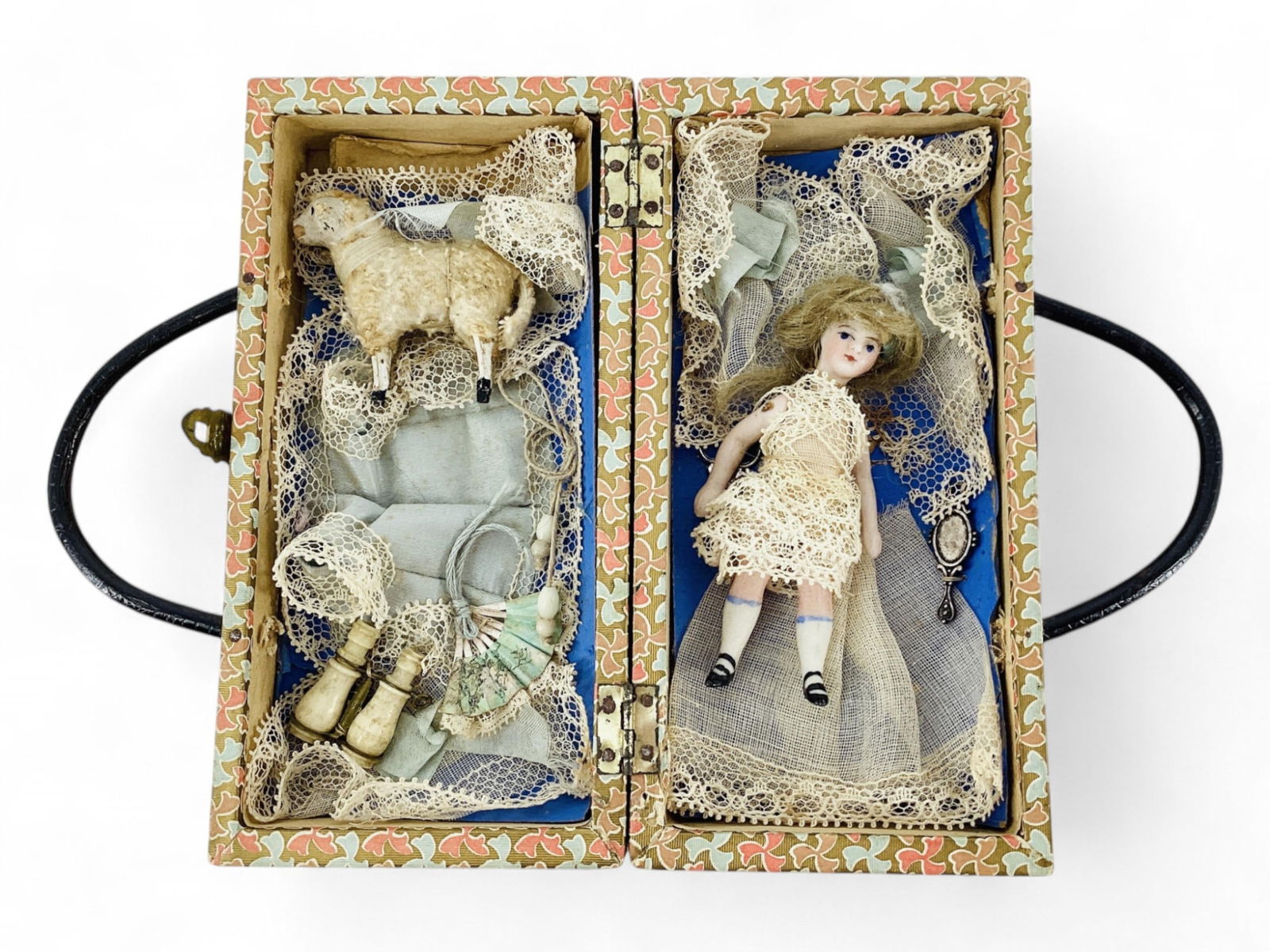 Small German All-Bisque Doll in Presentation Box. (1 of 2)