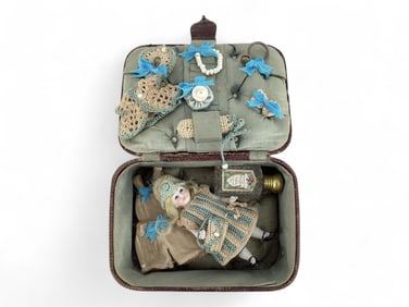 Small all-bisque doll in Presentation Box.