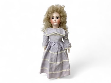 German Bisque Socket Head on Shoulderplate girl.