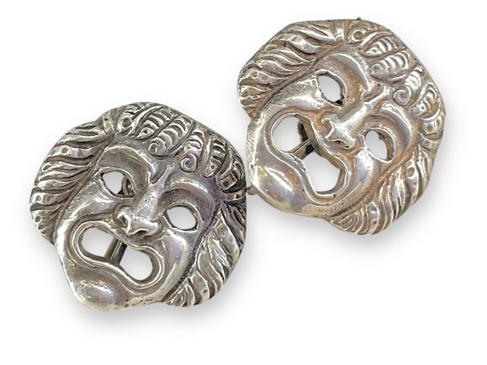 Vintage Sock & Buskin Silver Earrings Pair from Peruzzi (1 of 4)