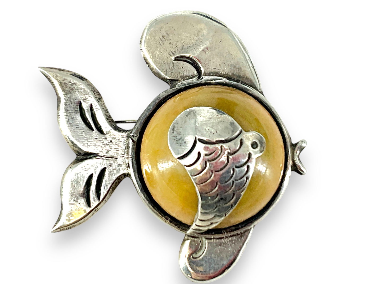 Sterling Silver Fish Brooch (1 of 4)