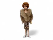 Fantastic Vintage Bubblecut Barbie Wearing Lame' Sheath