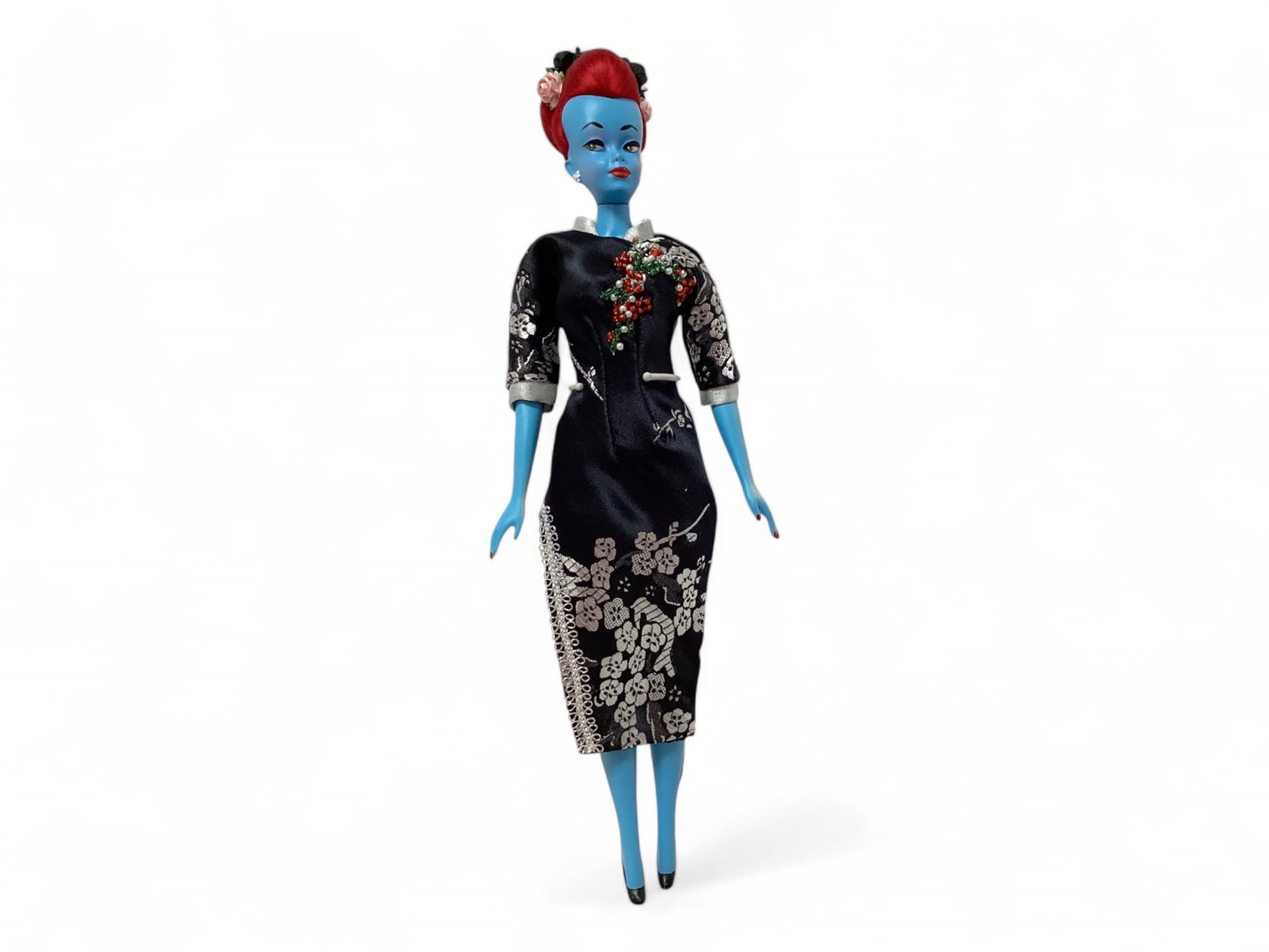 OOAK Dressed SABLE Doll by Julian Kalinowski of UK: OOAK Dressed SABLE Doll by Julian Kalinowski of UK (1) Unique Sable based on the kitsch paintings of the artist Vladimir Tretchikof. Her dress if fully lined and hand made by Tainia Lawrence. It's mad