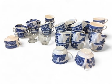 **Blue Willow China Cups (33)