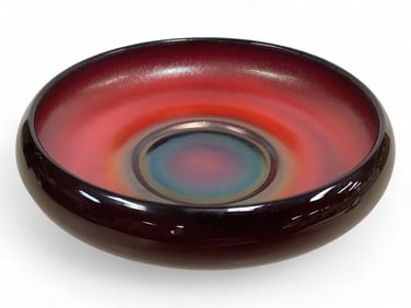 Fenton 8" Ruby Red Stretch Wisteria Bowl