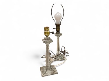 Heisey lot of two #21 Aristocrat 9.5" One light Electro Lights H