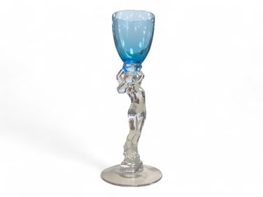 Cambridge Glass Statuesque Cordial in Willow Blue 6"