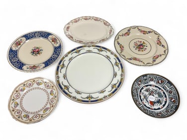 Vintage Porcelain Serving Plates 8" to 12" in diameter