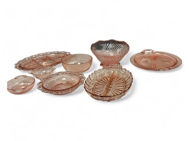 Variety of different styles of Depression Glass