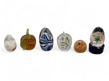 Art Glass Paperweights Height range is 2.25" - 5".
