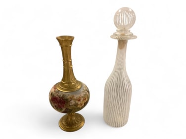 Giapolo Nason Vintage Glass Spiral Decanter