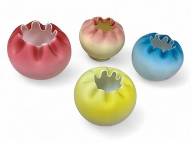 Satin Glass Rose Bowls