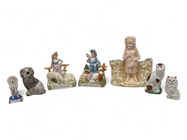 Vintage China Figurines Ranging in height from 2.5" - 6.5".