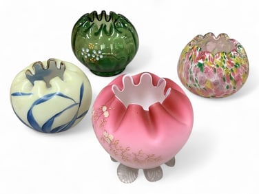 Collection of Clear and Frosted Rose Bowls