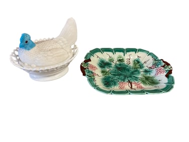 Majolica Platter, Nesting Dish