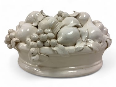 Pottery Fruit Display 13.5"W x 8.5"H x 12"D