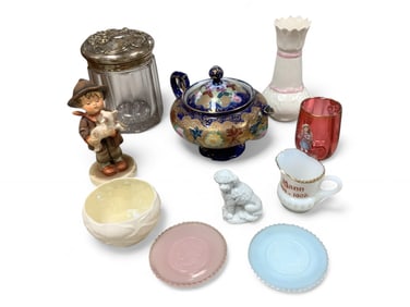 Variety of Ornate Decor Items to Include Nippon Porcelain Tea Pot