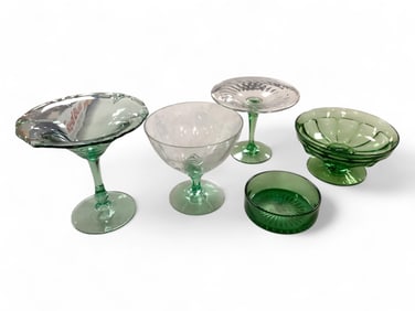 Heisey Lot of (5) Moongleam Items