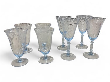 Cambridge Blue Caprice Glass Stemware